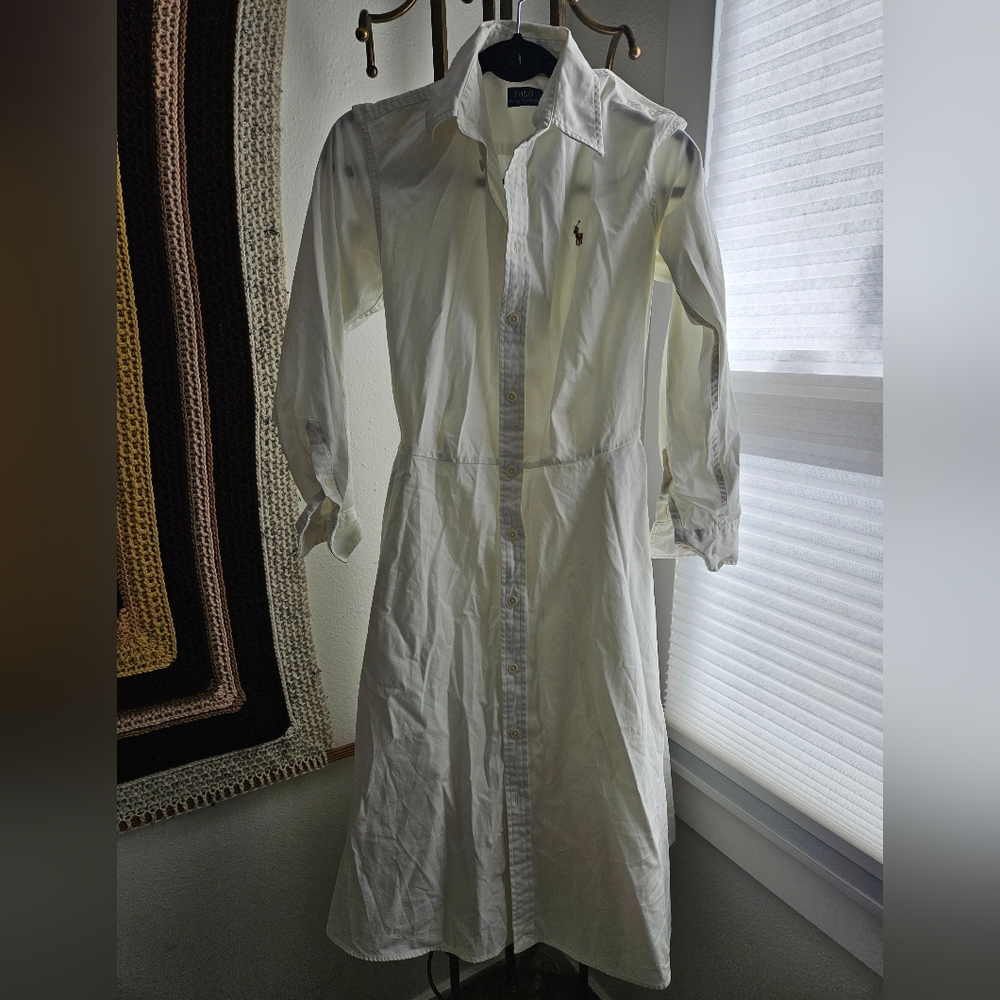 Polo Ralph Lauren Long Sleeve Cotton Oxford Shirtdress